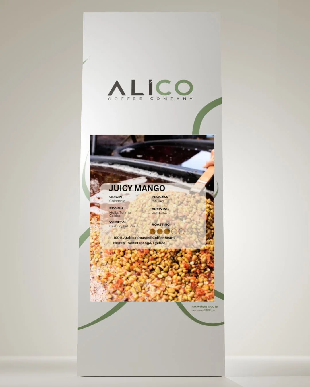 Colombia Juicy Mango coffee pack